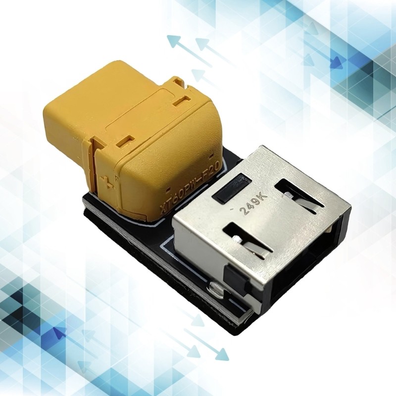 Square Port to XT60 Female Connector Power Adapter for Remote Control Battery