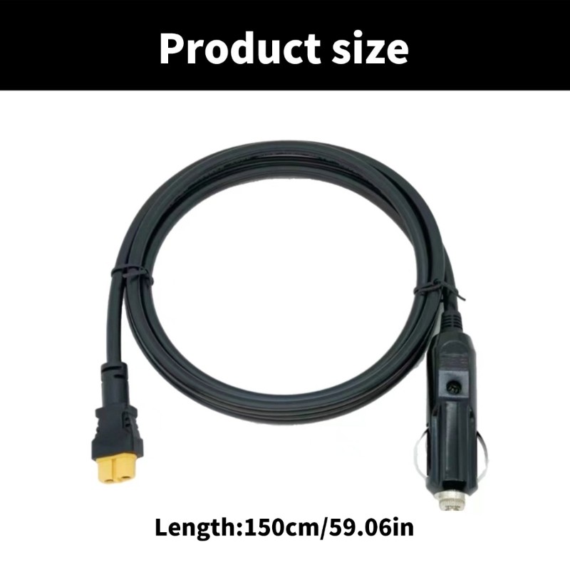 XT60 Female to Car Lighters Male Extension Cable for Electric Heating Appliances