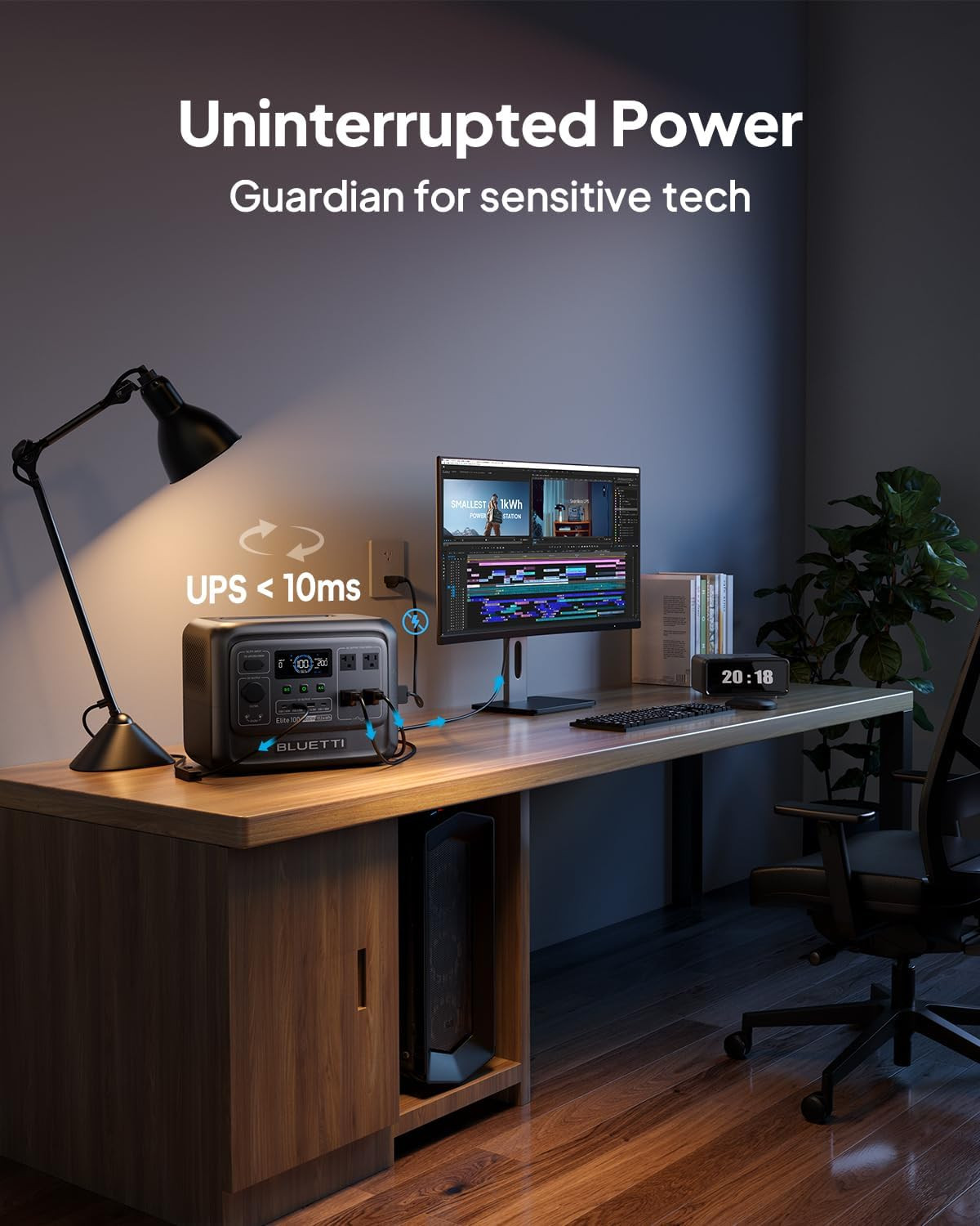 Elite 100 V2 Portable Power Station, 1024Wh LFP Battery Backup W/ 4 1800W AC Por