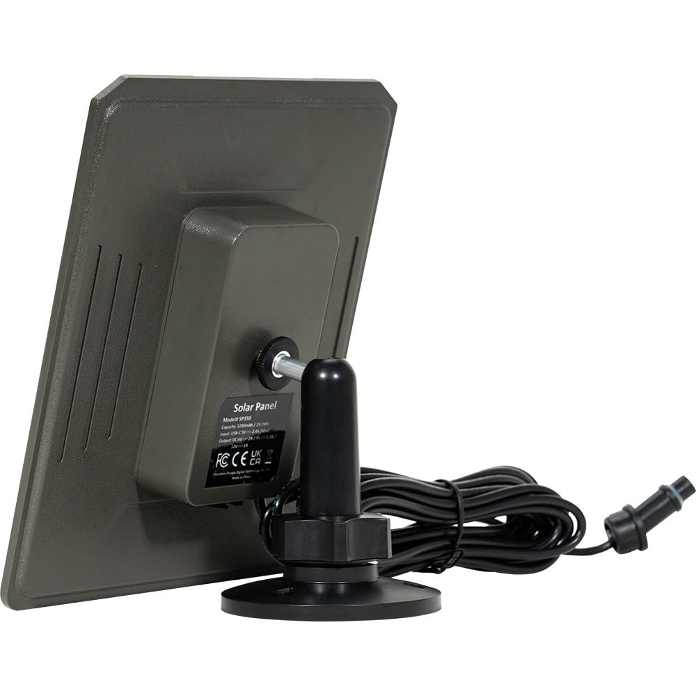 SP350 Solar Panel for Trail Cameras, 5200mAh Battery, Waterproof Design