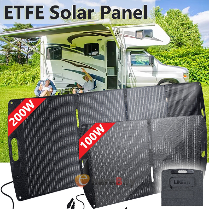 Upgrade Solar Panel 200W Mono Foldable Solar Charger for Camping Generator IP67