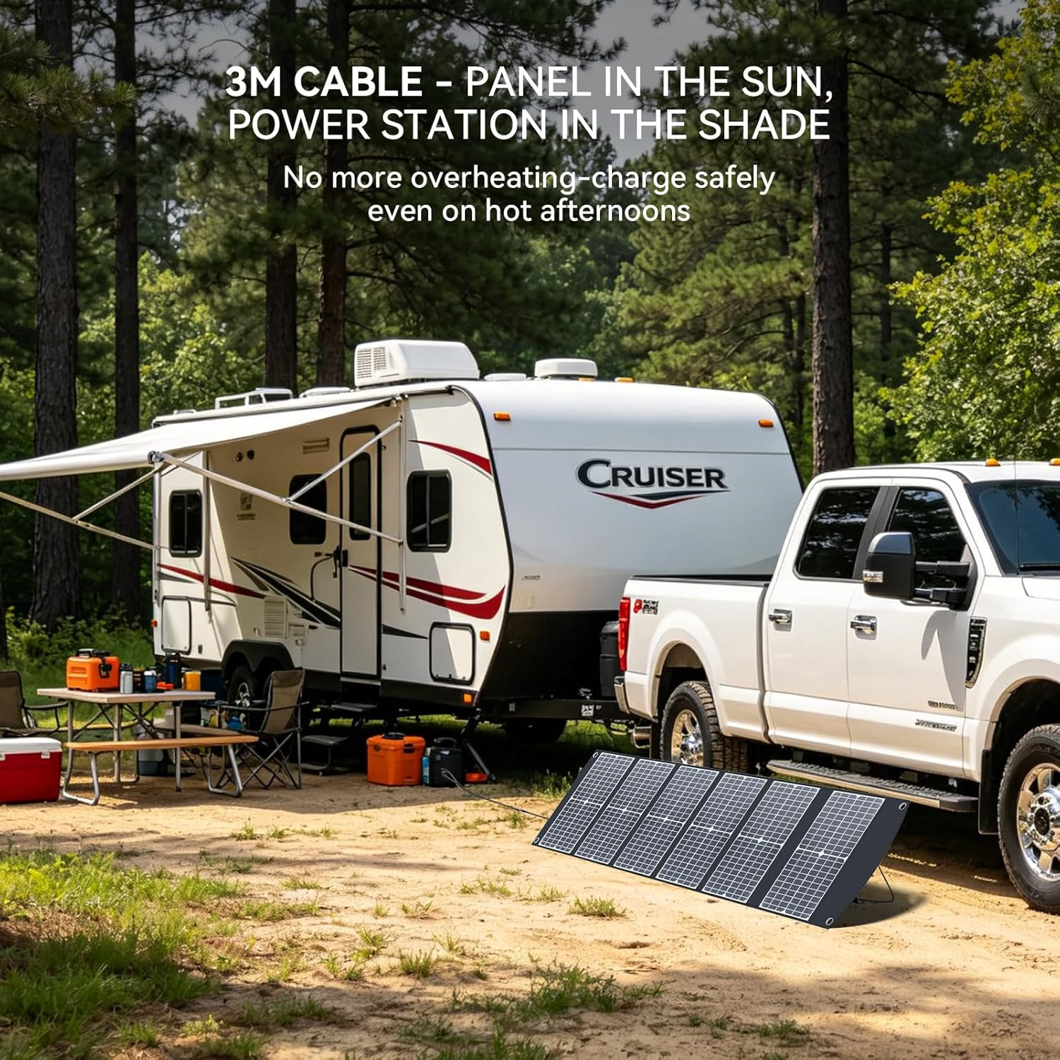 Ecosonique 100W Portable Solar Panel Lightweight Foldable, 23.5% Efficiency, 20V