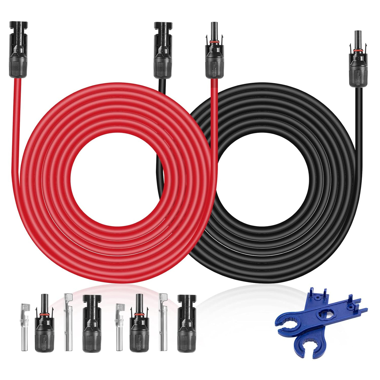 Solar Extension Cable 10AWG 3Feet PV Wire with Connectors for Solar Power System