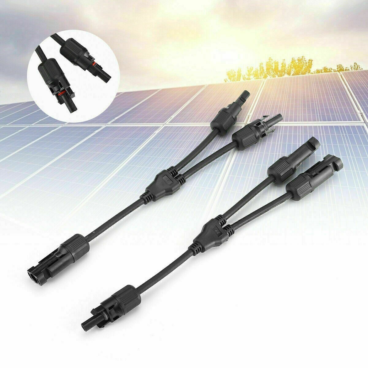 Y Branch Solar Panel Cable Wire Connector MMF FFM Set Wire T Splitter Waterproof