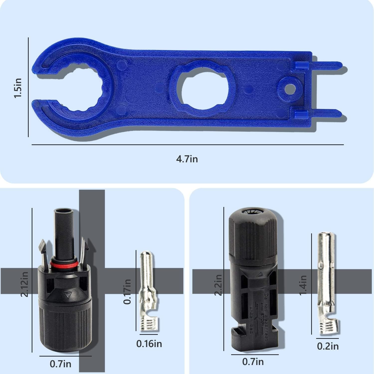 6 Pairs of Heavy-Duty Waterproof Solar Panel Connectors – Male & Female Design