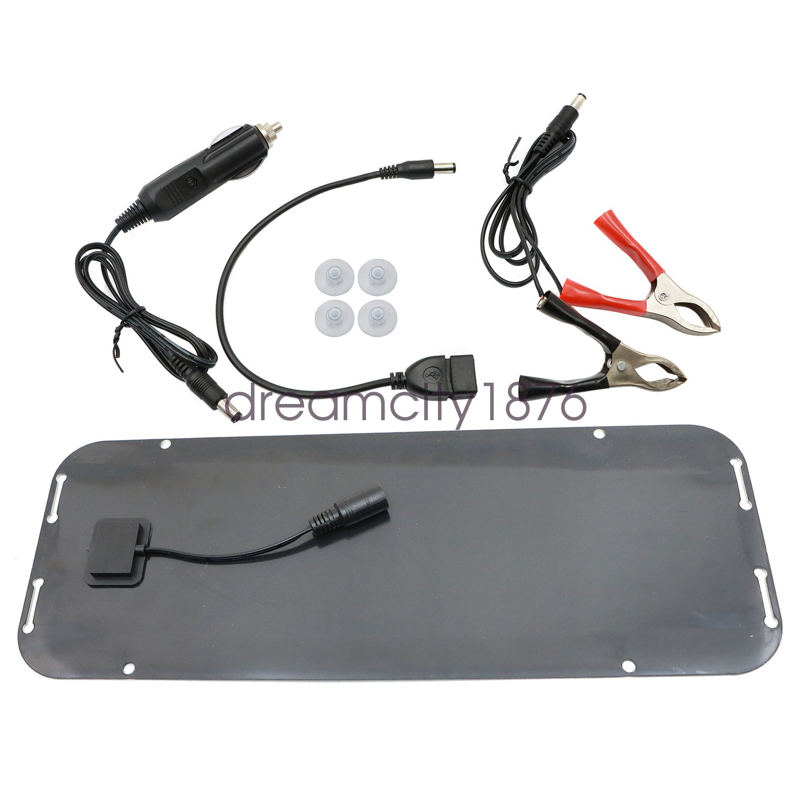 30W Solar Panel 12V Trickle Charger Battery Charger Kit Maintainer Boat RV Car