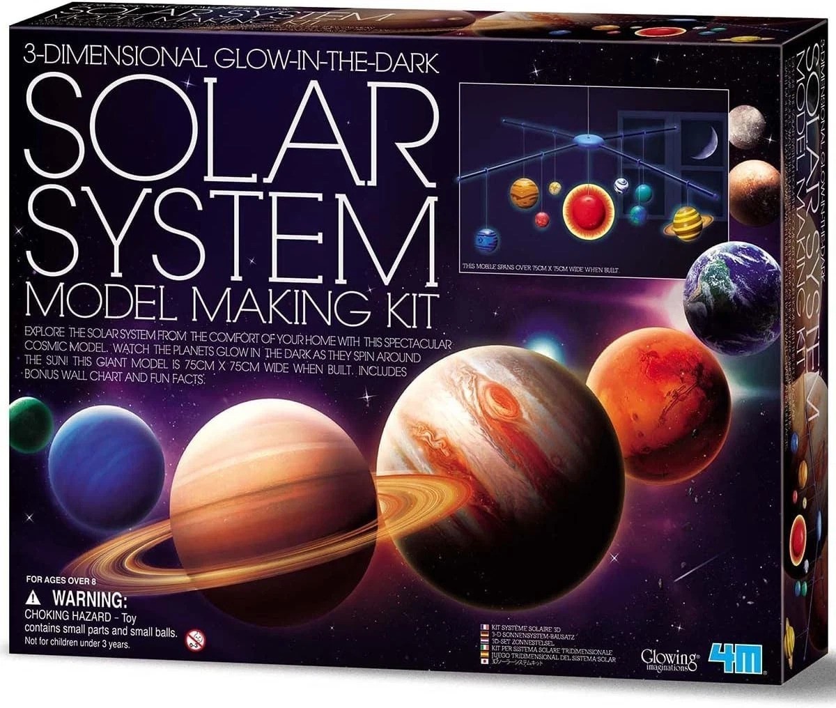 3D Solar System Mobile Making Kit – Glow-in-the-Dark DIY for Imaginative Kids