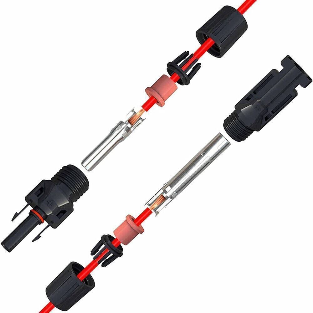 Male Female Solar M/F Wire Cable Connectors Adapter Waterproof for Solar Panel