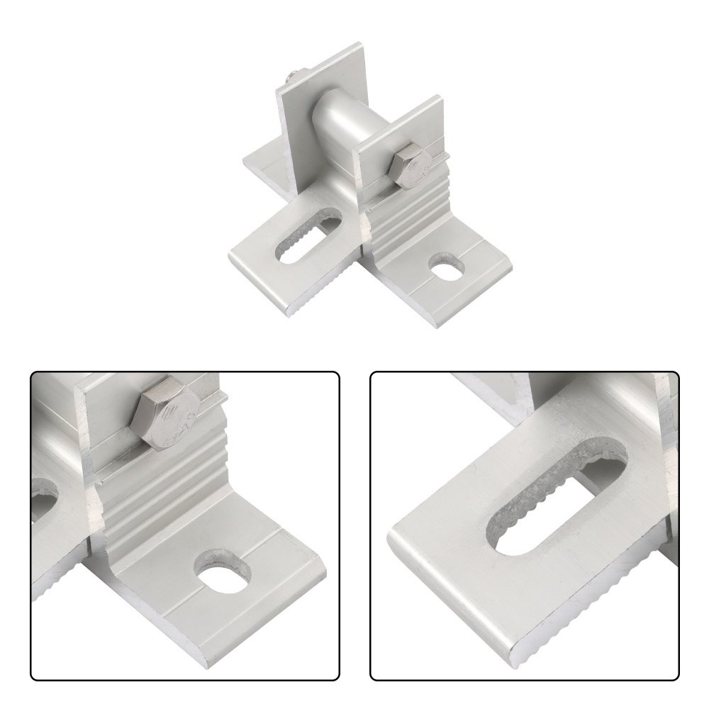 2 Sets Solar Panel Tilt Mount Bracket 14-27IN Aluminum Stand for RV Boat Roof