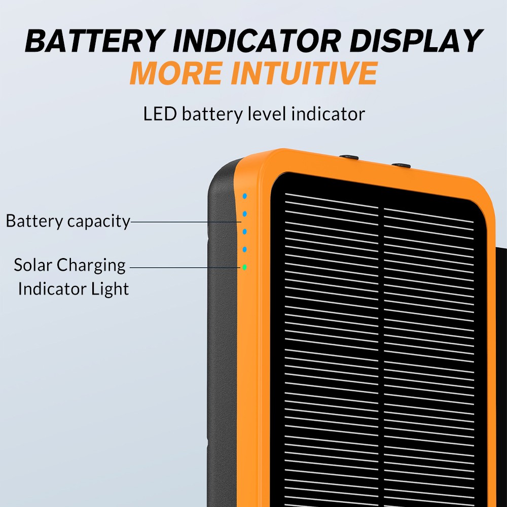 46800mAh Portable Solar Power Bank Mobile Phone Charger Panel Camping Outdoor