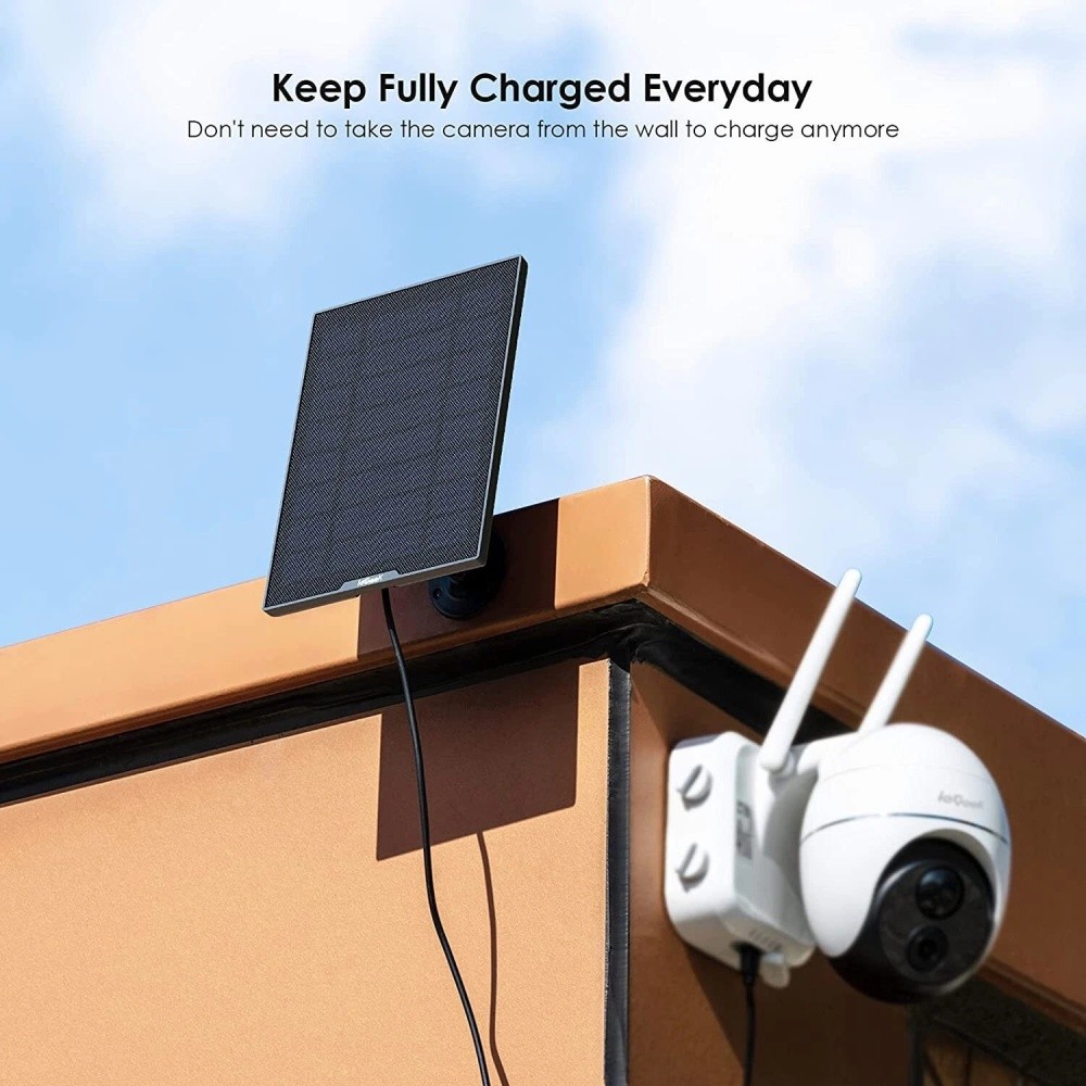 ieGeek Solar Charger for Wireless Security Cameras Outdoor USB Power Supply