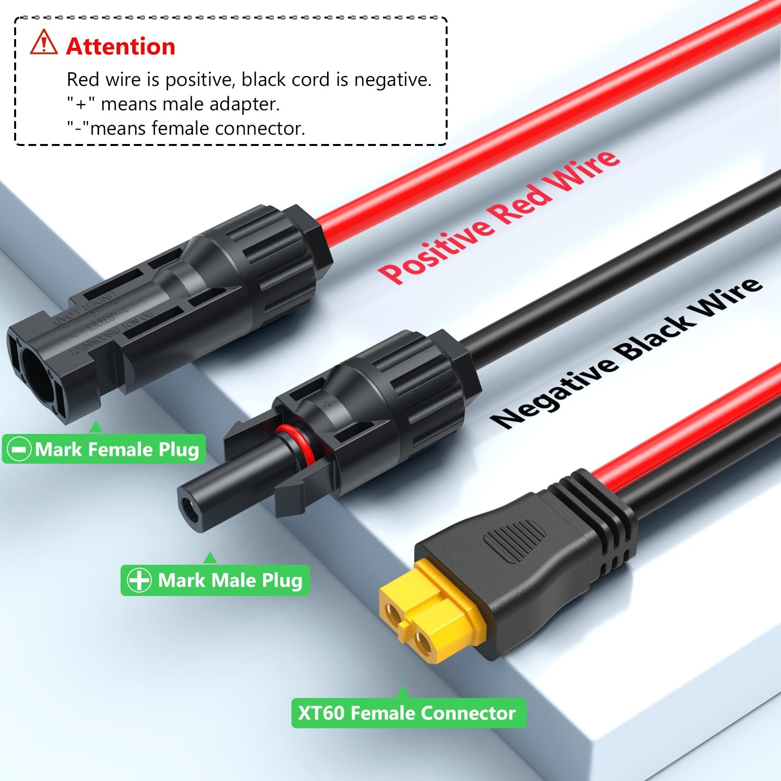 10AWG XT60 Solar Cable- Solar to XT60 Cable 3 10 15 20 25 40 50FT Extension Cabl