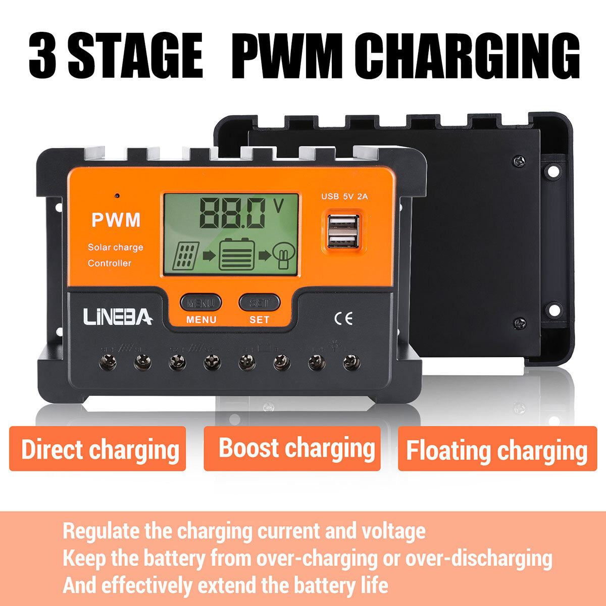 100W 200W Watt 12V Portable Flexible Solar Panel Kit RV Camping Off-Grid Rooftop