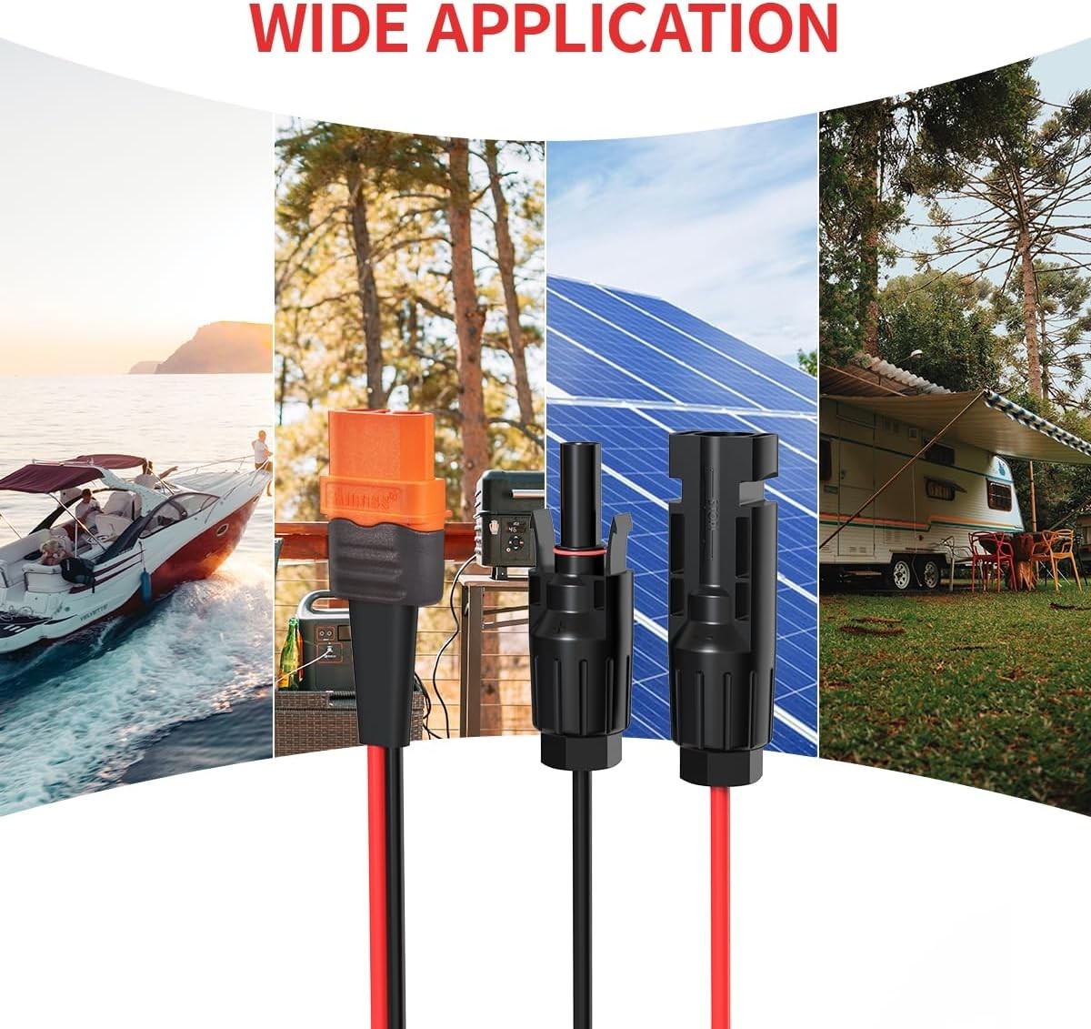 10AWG 2FT Solar to XT60i Cable 2FT Solar Connector to XT60i
