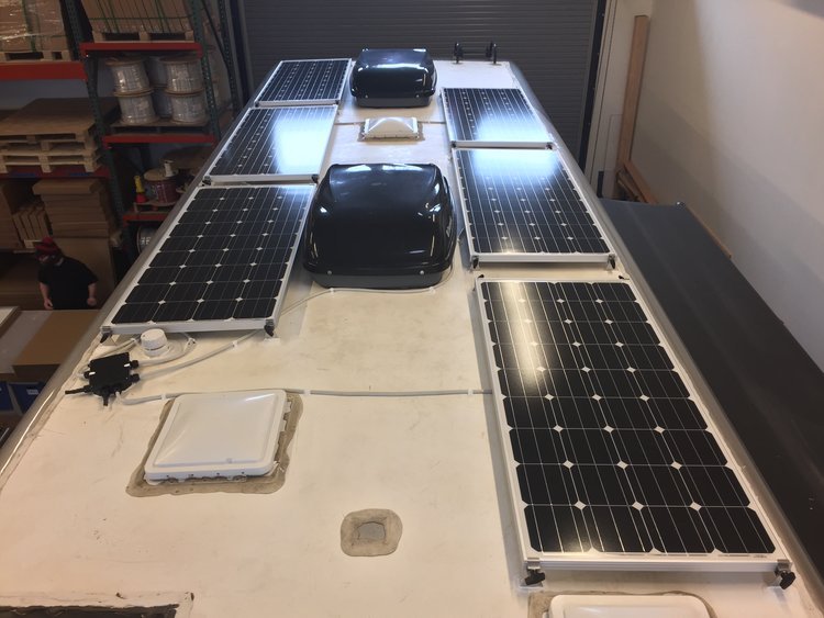 25-205 Watt Solar Panel Off Grid RV Boat solar panels american made factory skid