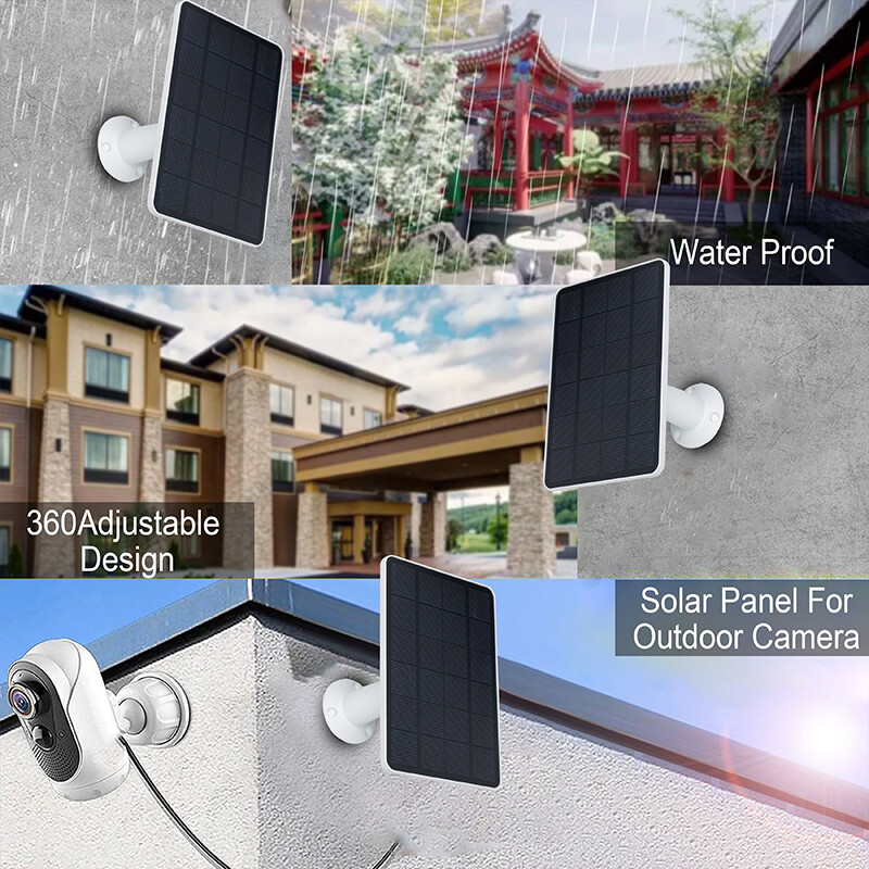 Waterproof Solar Panel Kit For Arlo Essential Spotlight Camera Doorbell Charger