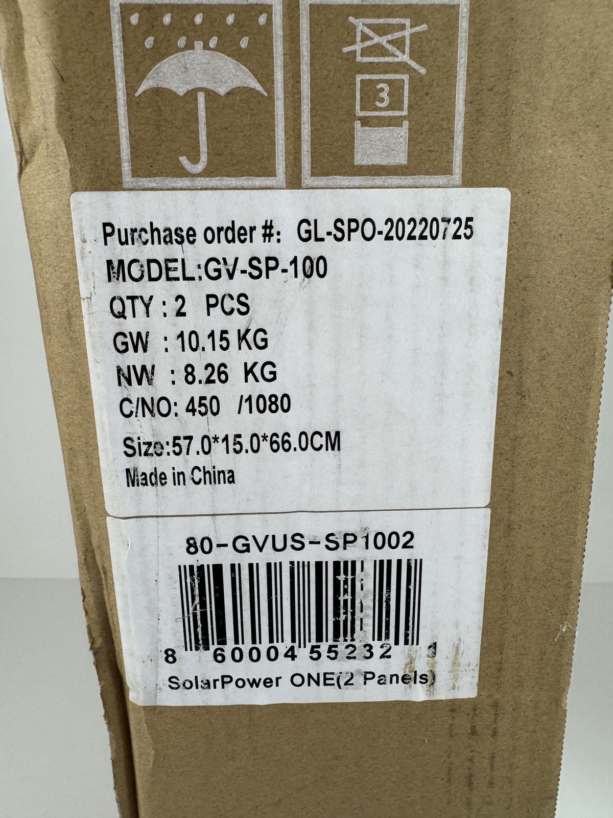 Geneverse SolarPower ONE GV-SP-100 200W Portable Solar Panel Kit 2x100W Sealed