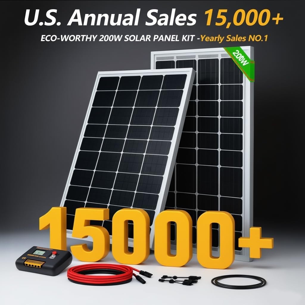Durable 200W Solar Panel Kit for RVs & Off-Grid Applications – 30A Controller