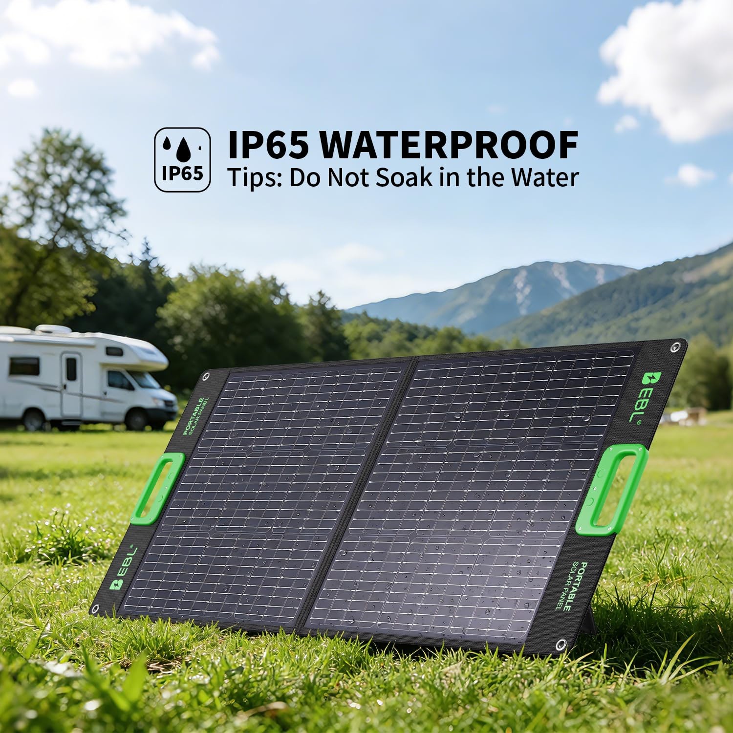 EBL 100W Solar Panel, Foldable Solar Charger for Jackery/Ecoflow/Bluetti Powe…