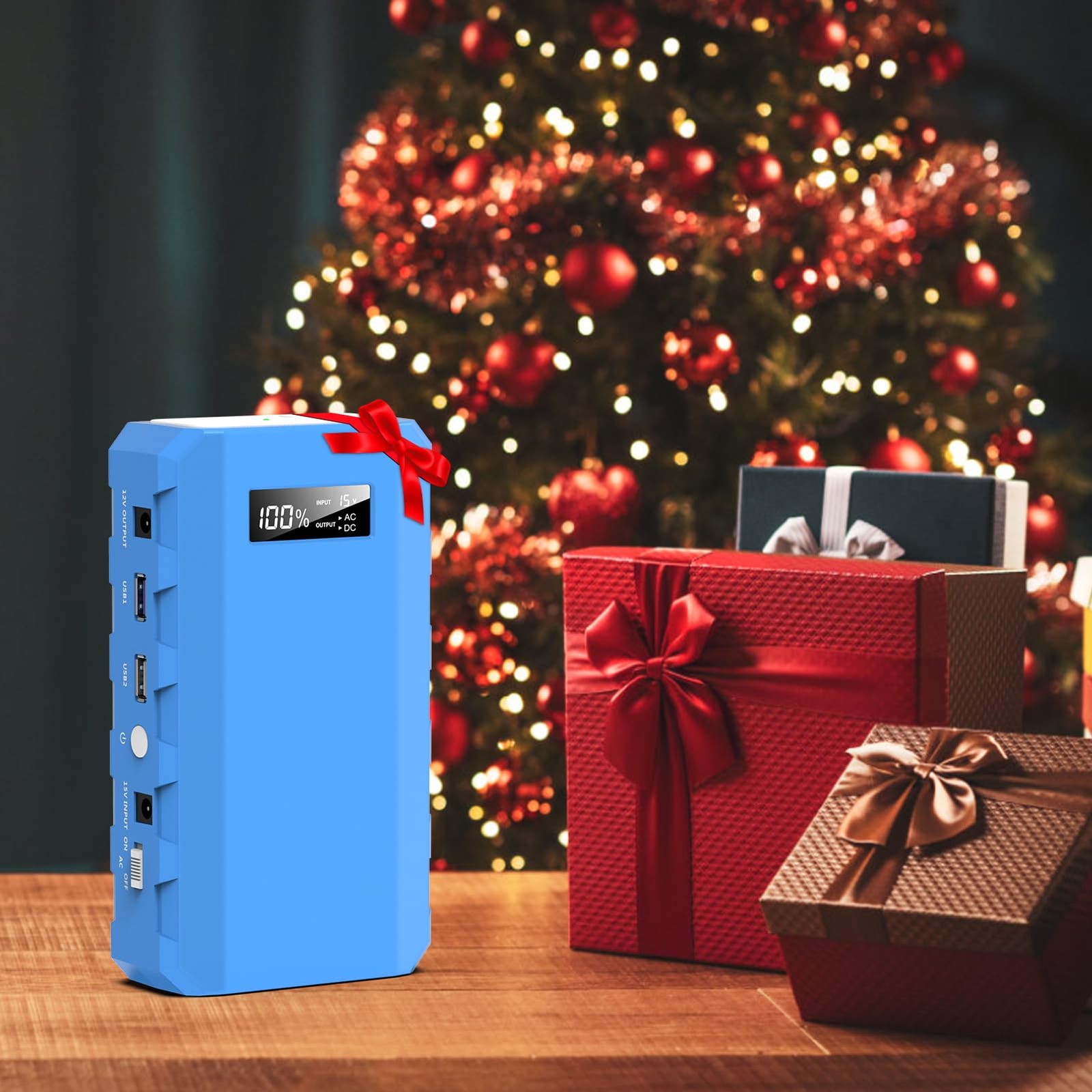Portable Power Station with AC Outlet, Powkey 65W/110V External Battery Pack …