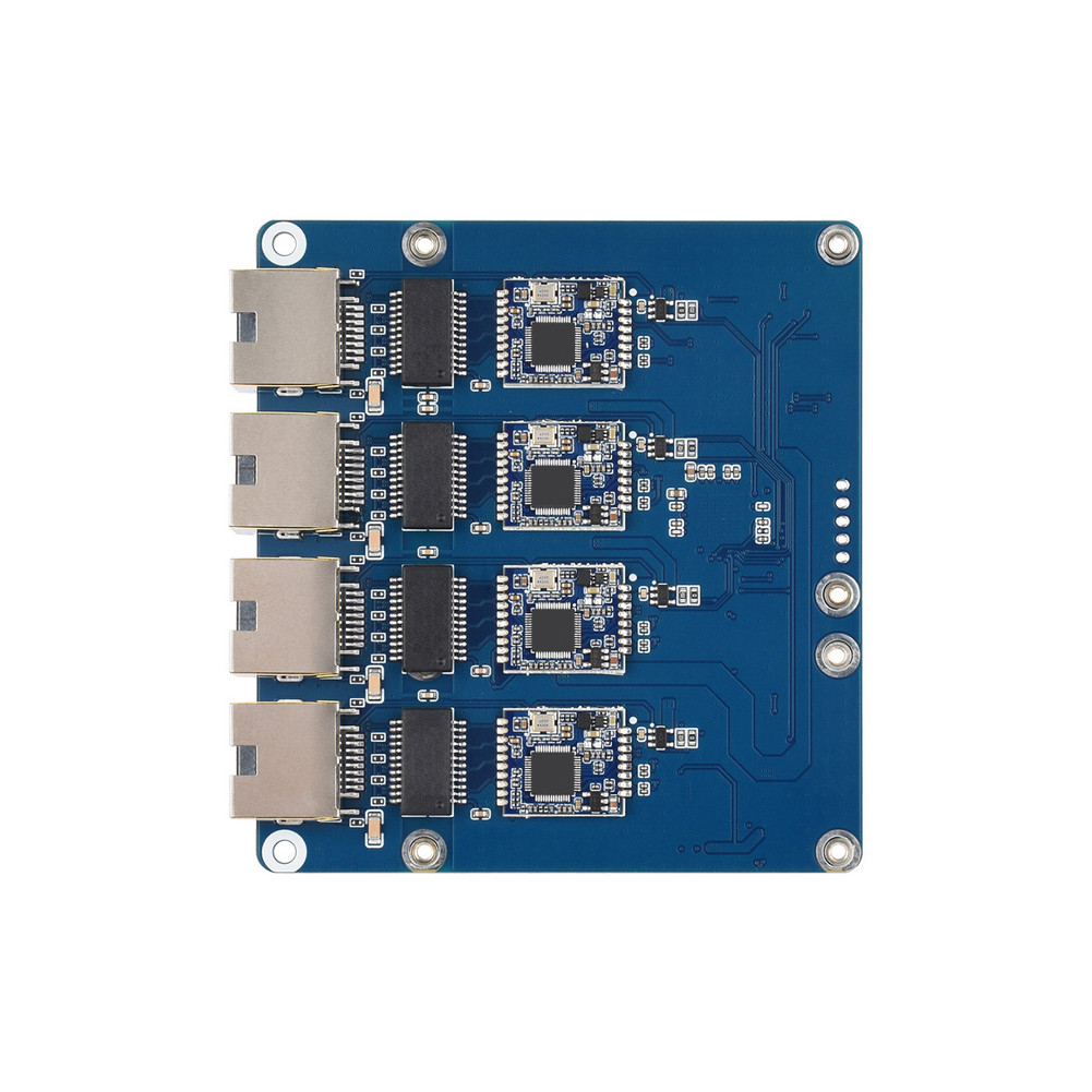 4-Port Gigabit Ethernet Adapter Board for Raspberry Pi 5 91.5mm x 85mm Size