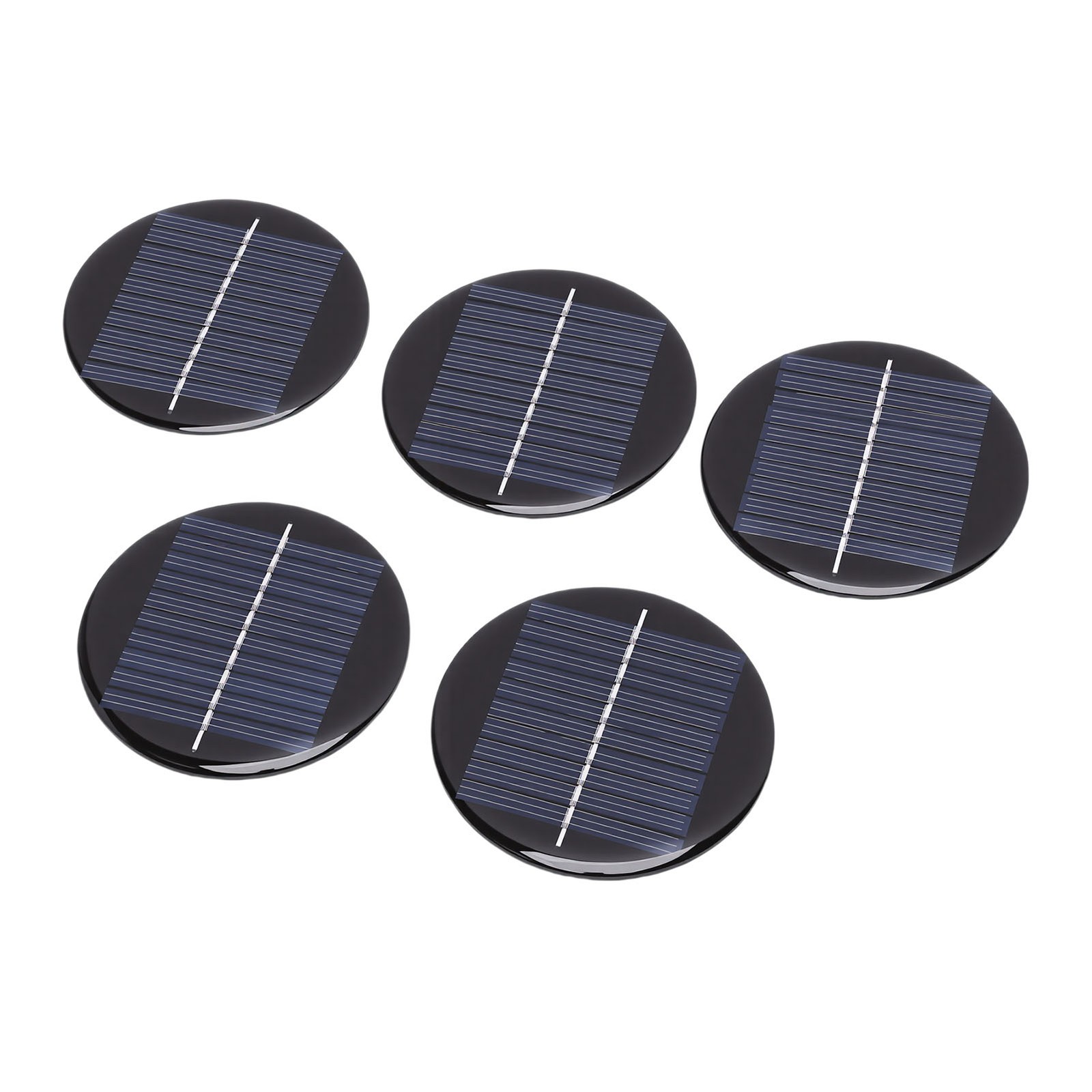 5pcs Round Monocrystalline Silicon Solar Panel For Small Devices