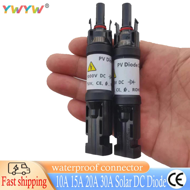 Solar DC Diode PV Plug Waterproof Connector for Solar PV System Solar Panel Para