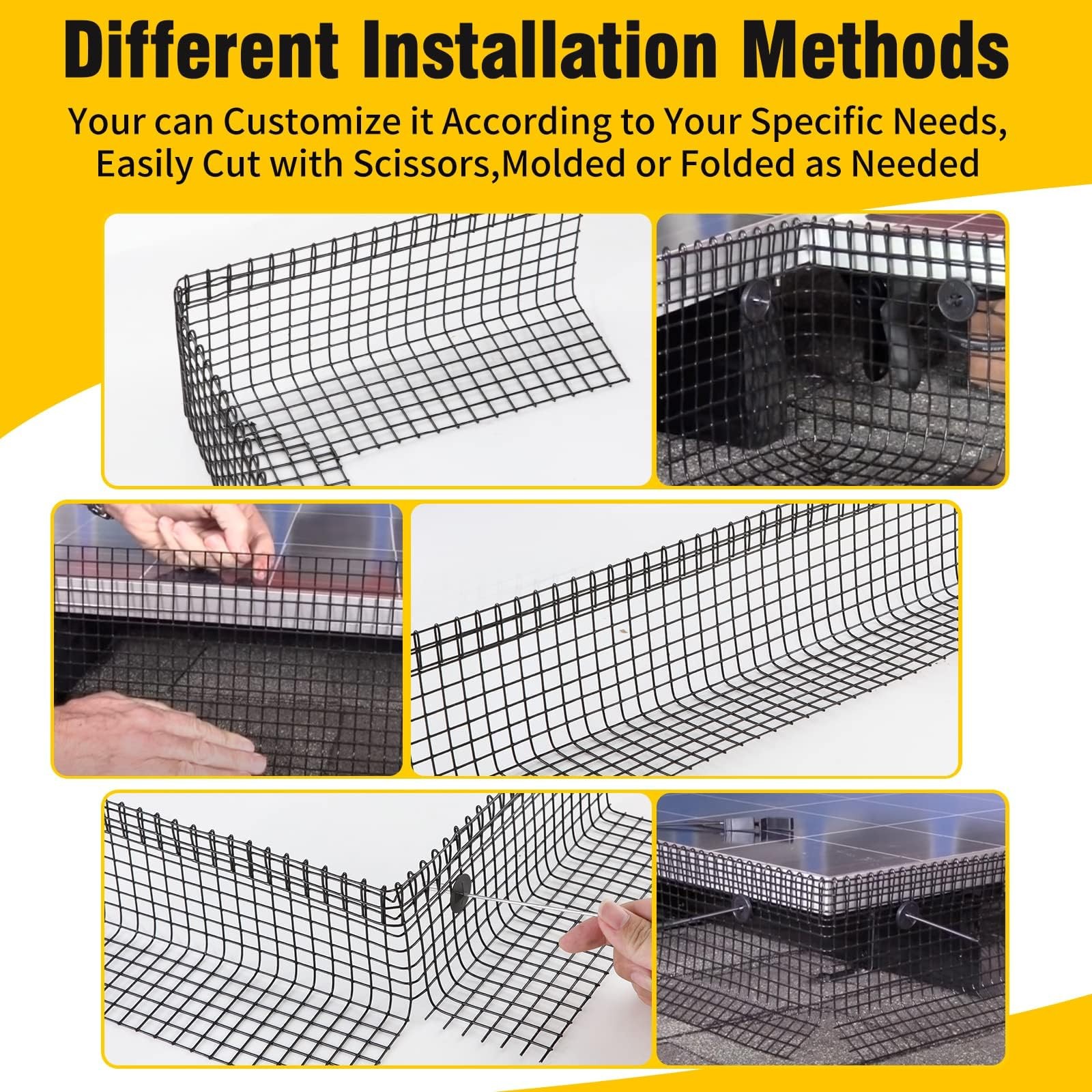 6in X 100ft Solar Panel Bird Guard,Solar Panel roof Protection net 1/2inch Me…