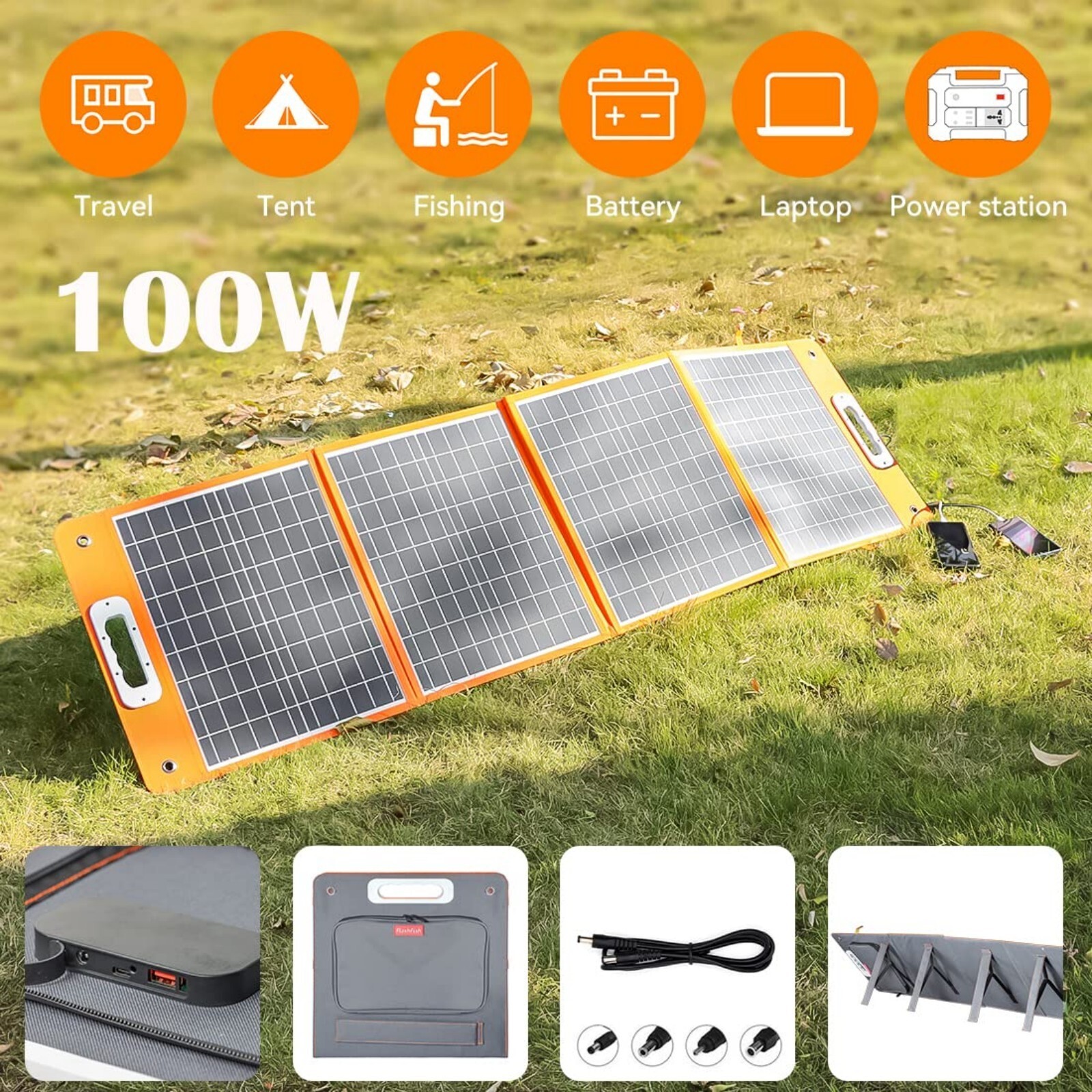 Flashfish 300W Portable Power Station Solar Generator With/Without Solar Panel