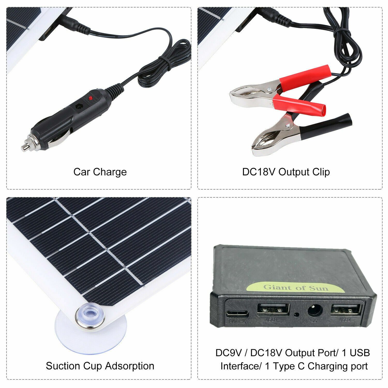 400W Solar Panel Kit 6000W Car Power Inverter 100A Battery Charger Controller