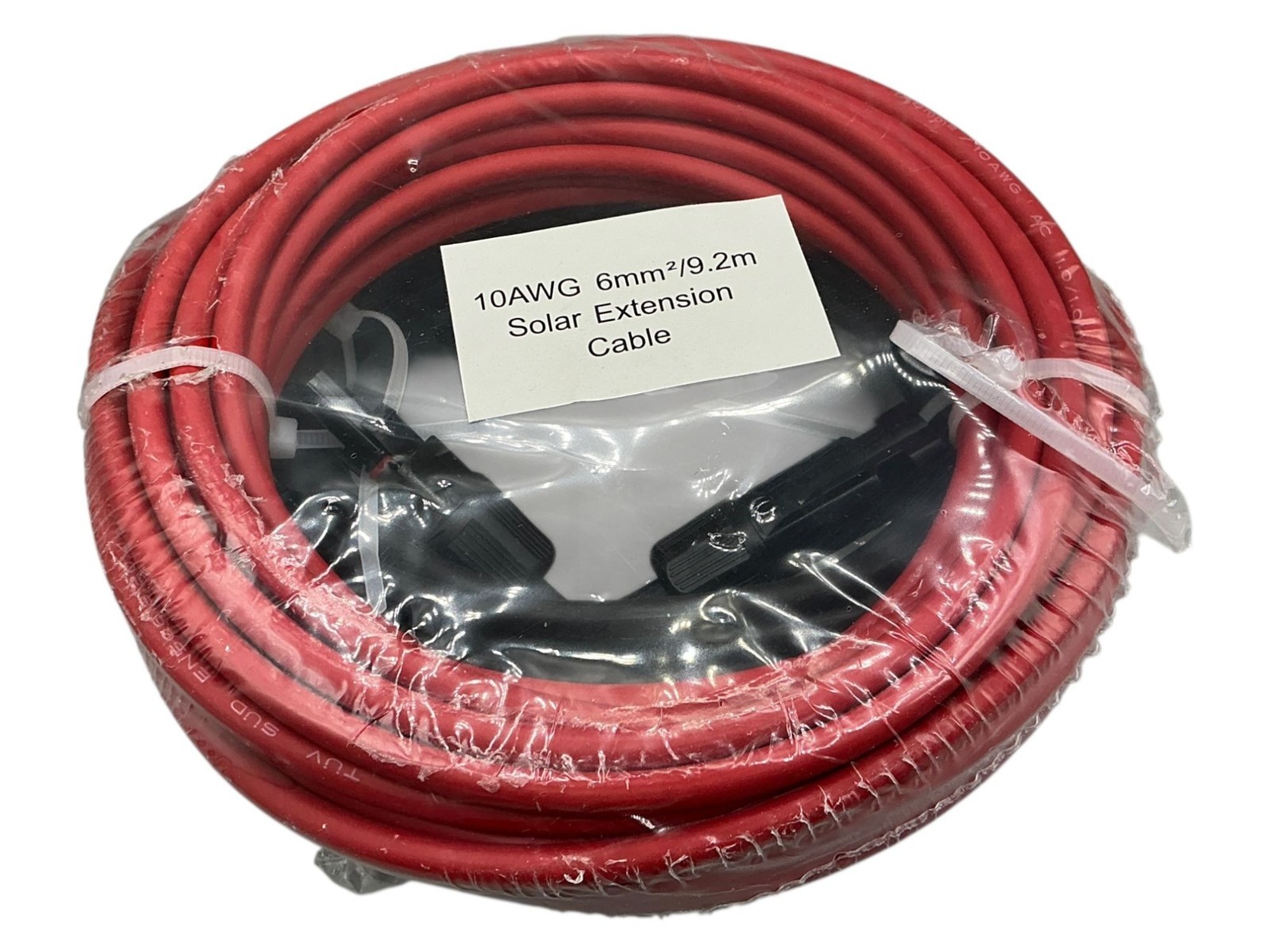 10AWG 6mm² 9.2m 30ft Solar Extension Cable With Connectors For Solar Panels