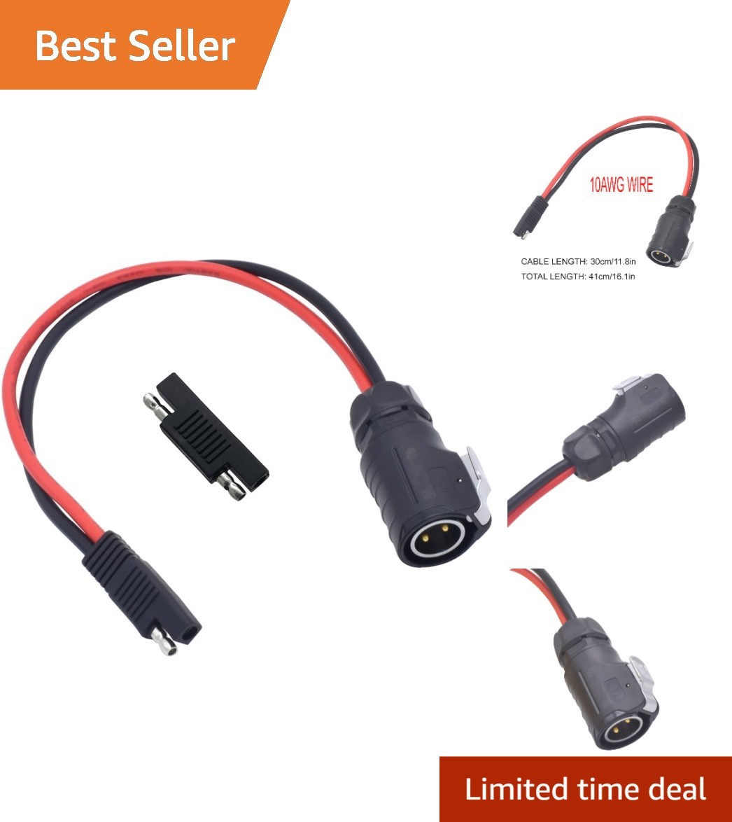 Reliable 10AWG 2 Pin Power Industrial Connector for Furrion RV Solar Ports