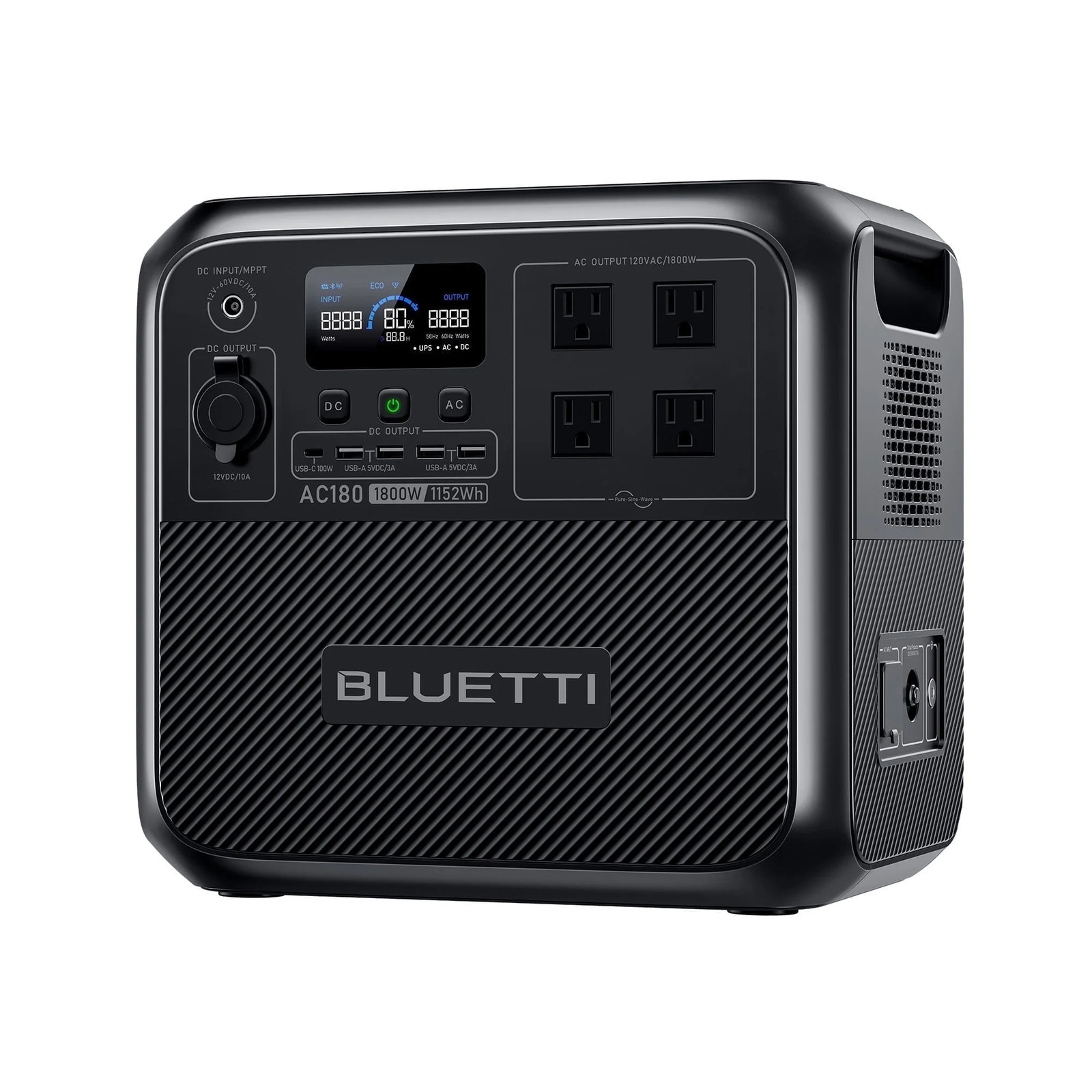 AC180 Solar Generator, 1440W | 1152Wh Lifepo4 Power Station, Portable for Off-Gr