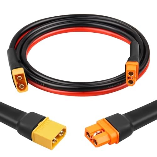 XT60i to XT60 Extension Cable 10AWG XT60i Female to XT60 Male Connector 3FT