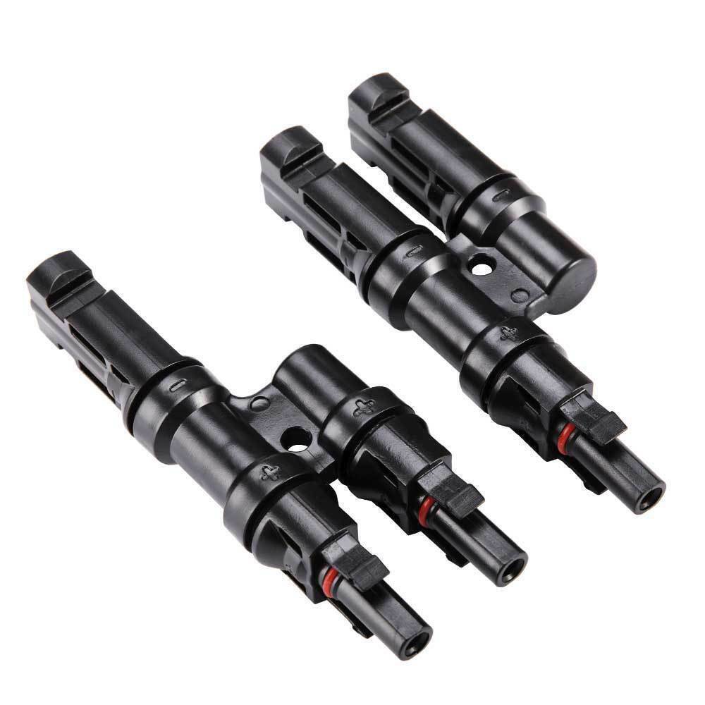 2 To 1 T Branch Solar Cable Connector Adapter PV Panel Connector Male Female Kit