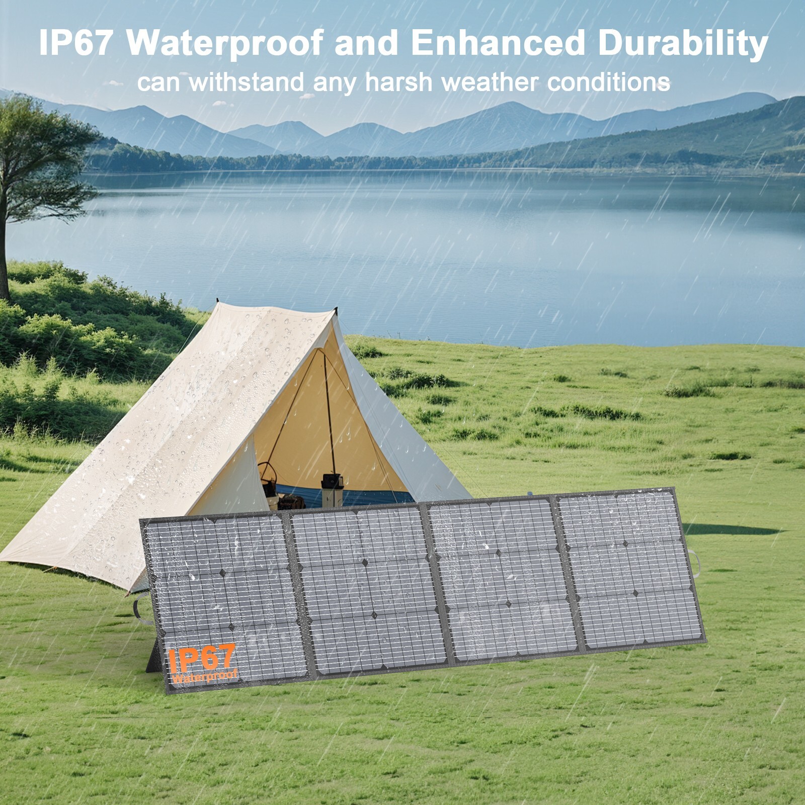 2x 220w solar panel Black Home Backup solar charger for EcoFlow DELTA Pro 3600Wh