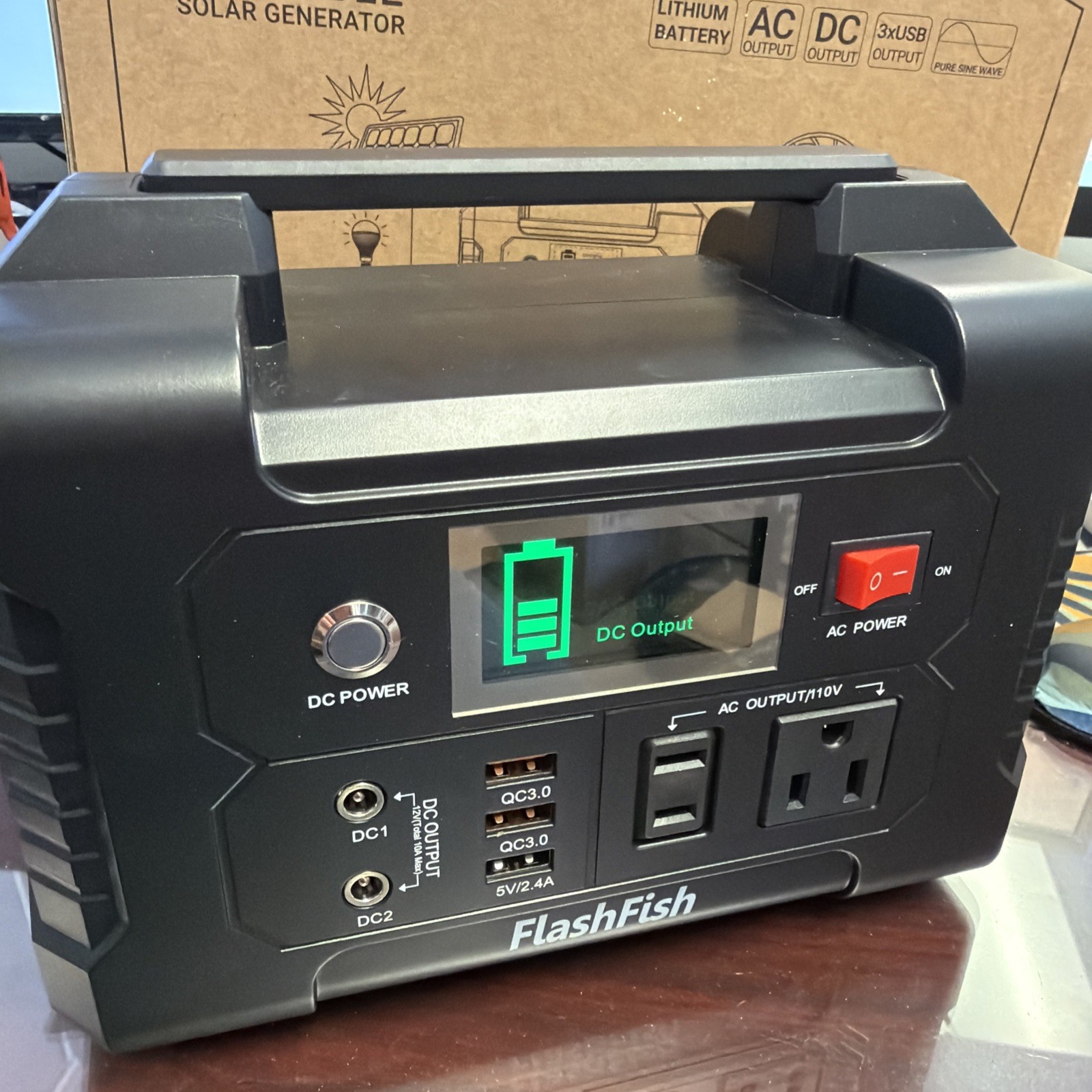Flashfish Portable Solar Generator E200