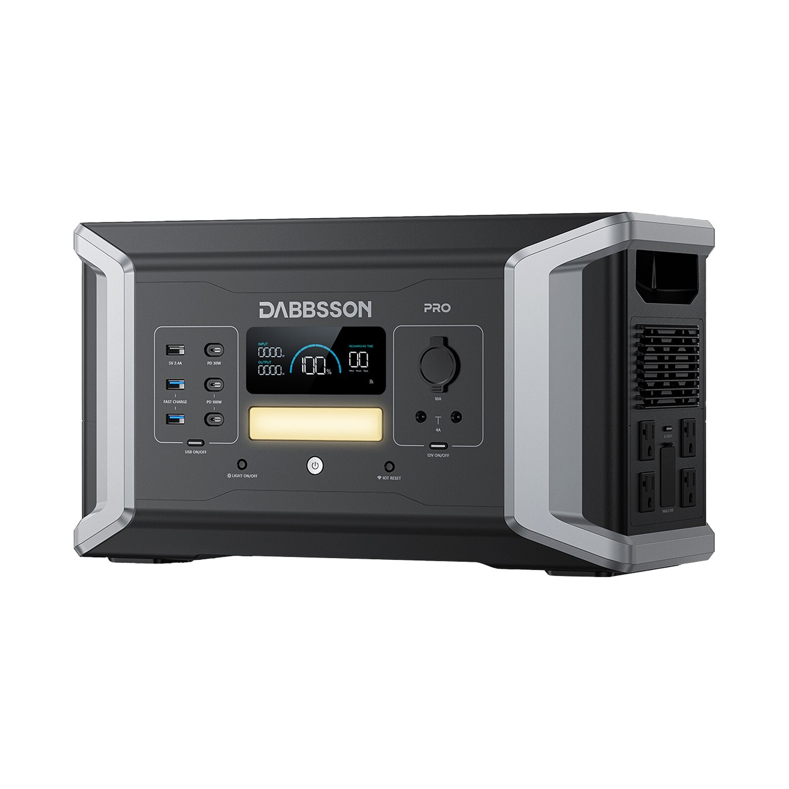 Dabbsson Power Station Dbs1000 Pro 2000w Solar Generator +120W Solar Panel Home