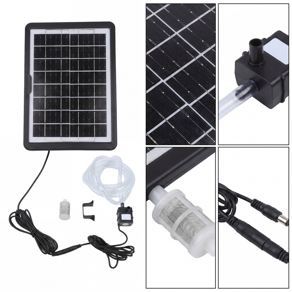 Adjustable 6W9V Solar Water Pump Perfect for Outdoor Use in Ponds and Aquariums