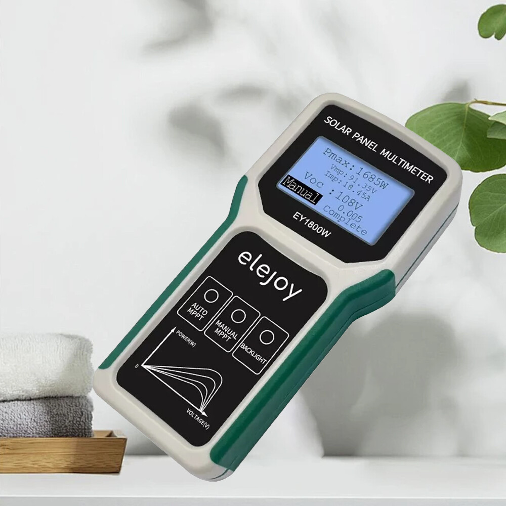 Solar Panel Multimeter MPPT Tester LCD Display VOC Testing Power Meter 5-1800W