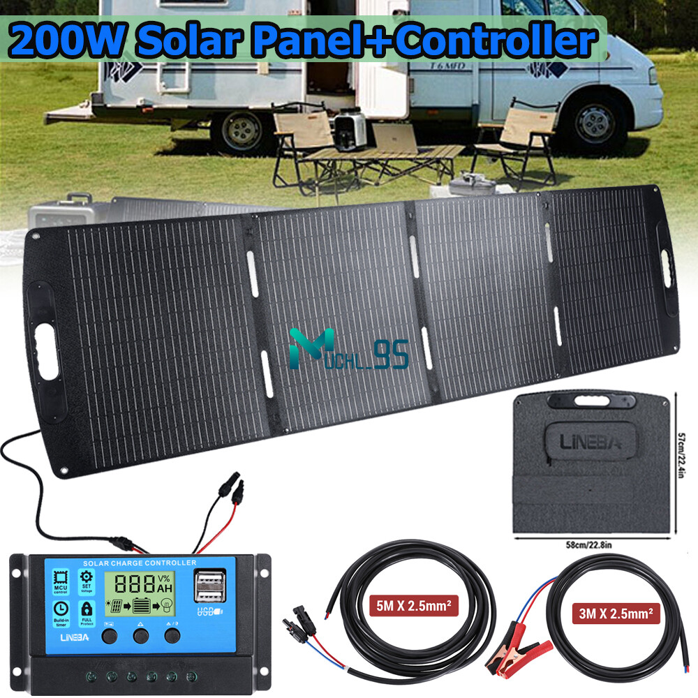 200W 100W Portable Solar Panel Foldable+Solar Charge Controlle for Power Station