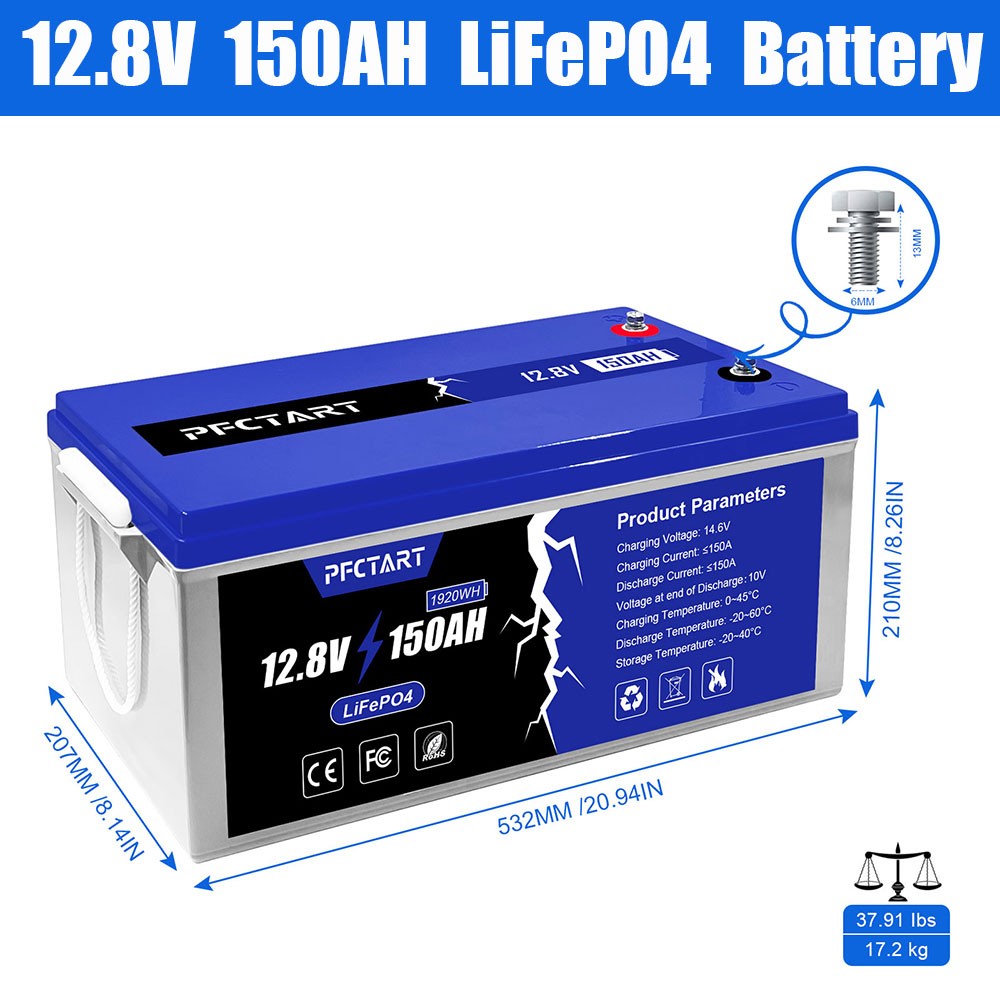 LiFePO4 Deep Cycle Lithium Battery 12V/24V/48V 150Ah 300Ah 450Ah 600Ah For RV