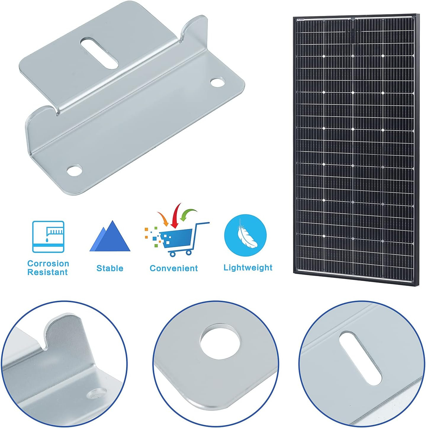 Solar Panel Mount Z Brackets, 4 Sets 16 Units Solar Panel Mounting