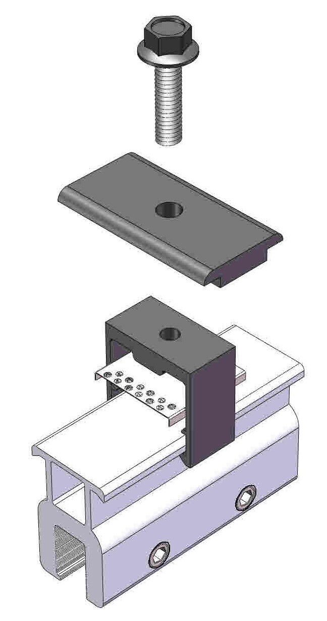10 Mid Clamp Standing Seam Metal Roof Solar Panel Module Mounting Racking Kits