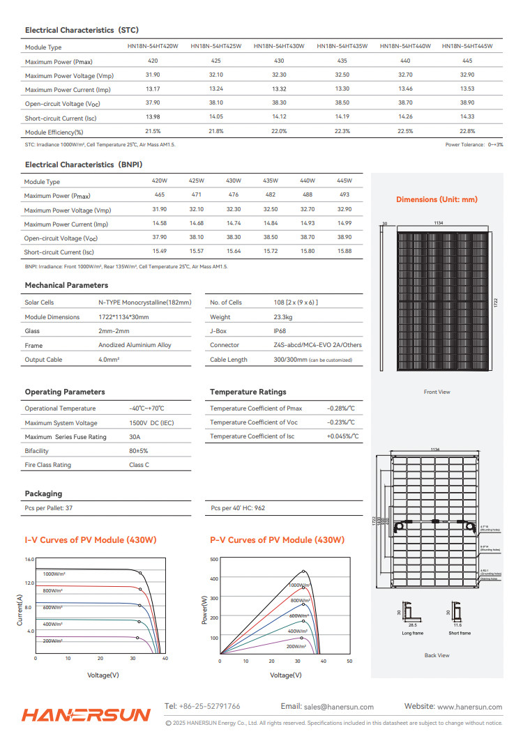 Solar kit 1x The Growatt 12KW Off-Grid -16x Solar panel Hanersun Hitouch 440W