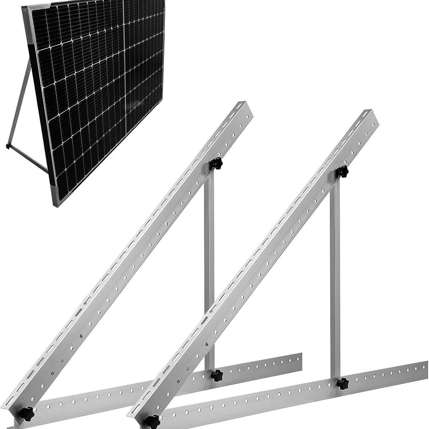 Solar Panel RV Tilt Mount Brackets Kit System Roof Flat Surface Adjustable Frame