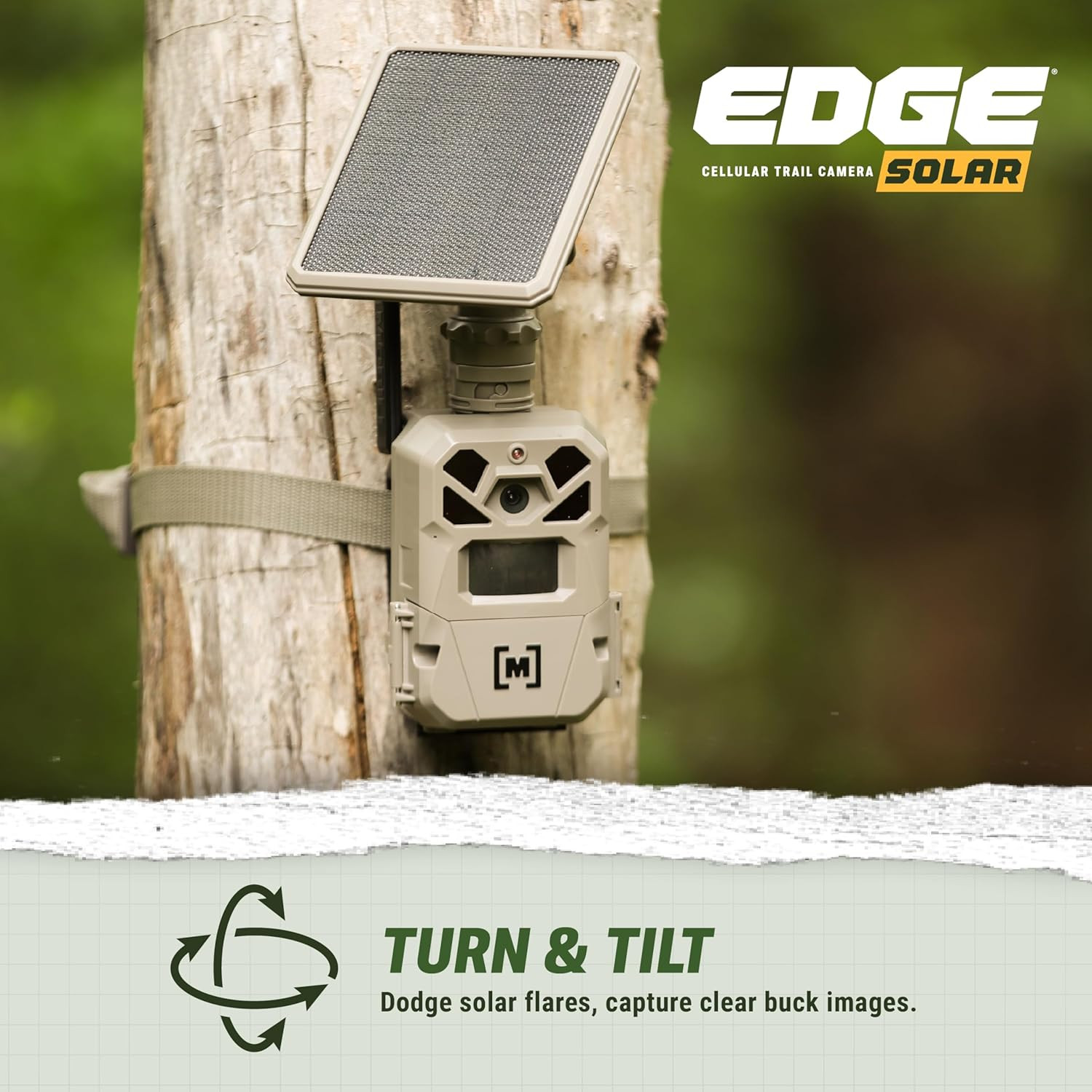 Edge Solar Trail Camera – 40MP, 1080P Video, Low-Glow Flash, Auto-Connect