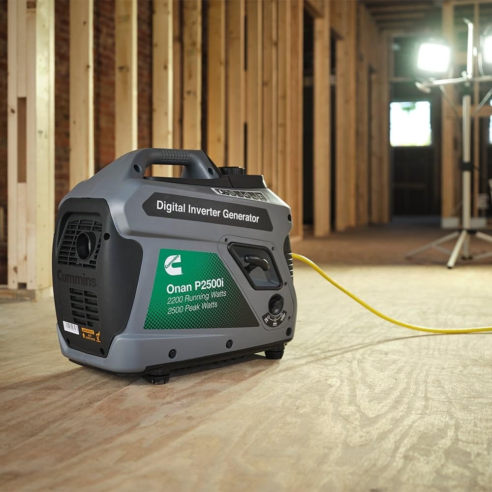 Cummins Onan P2500i Portable Digital Inverter Generator, 2200 Running Watts w…