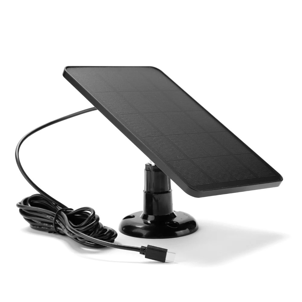 Solar Panel for Outdoor Camera Security Cam Micro USB Battery Charger 10W Output