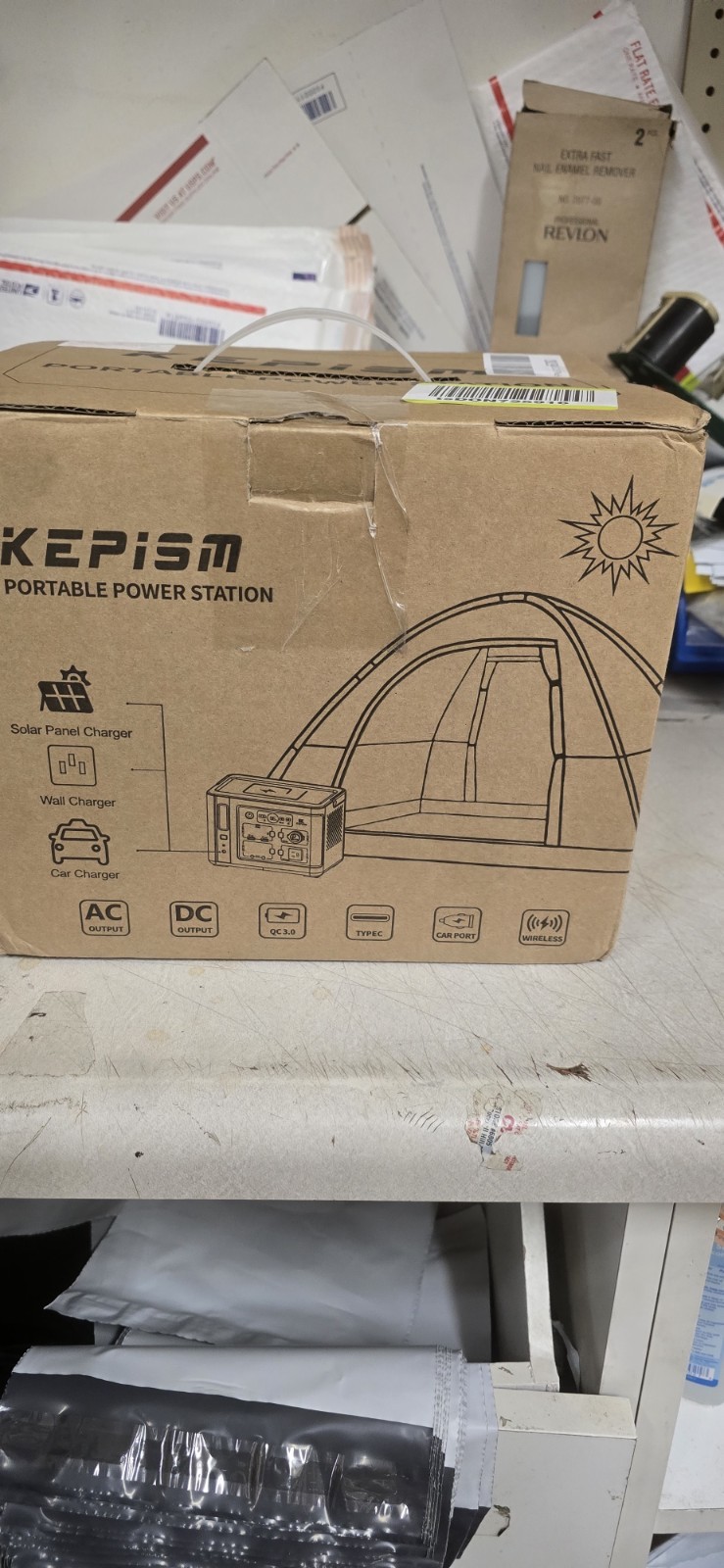 Kepism Portable Power Station, Outdoor Solar Generator Battery Pack,110V/300W